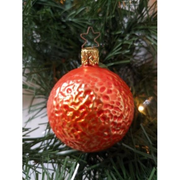 Orange Retired Old World Christmas Inge Glas Ornament - Picture 2 of 3